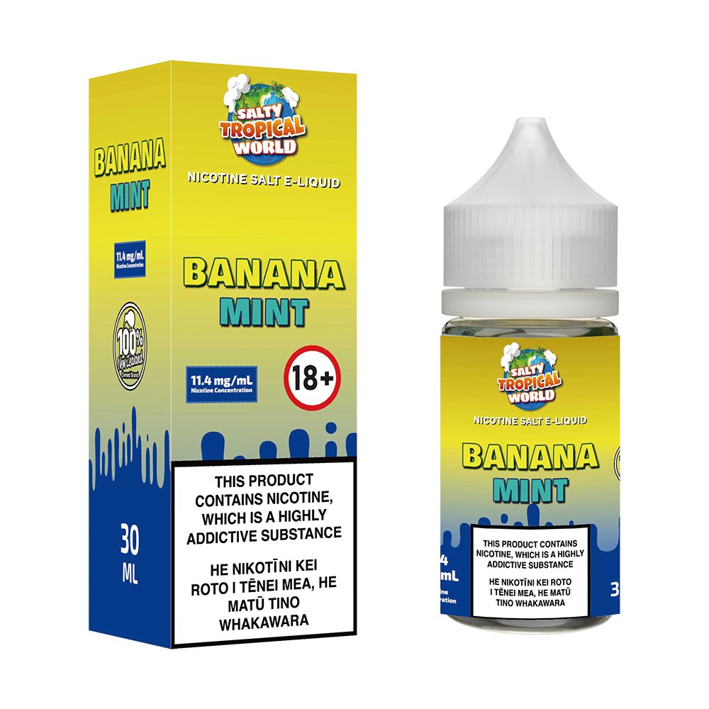 Banana Mint Nicotine Salt E - Liquid | Shosha Vape NZ