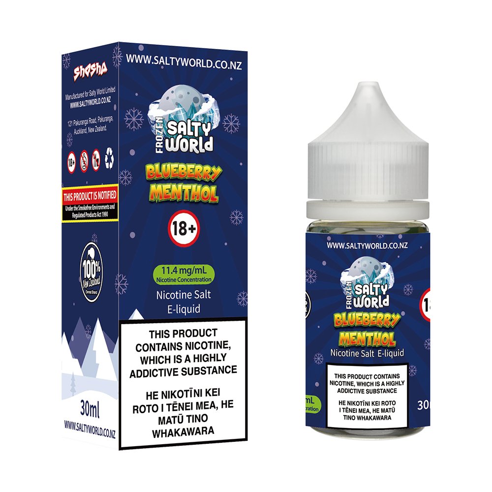 Blueberry Menthol Nicotine Salt E - liquid | Shosha Vape NZ