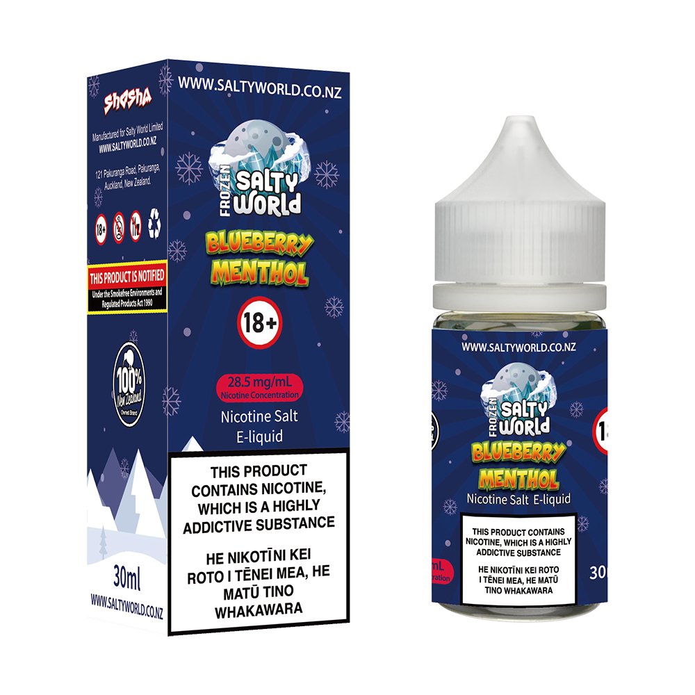 Blueberry Menthol Nicotine Salt E - liquid | Shosha Vape NZ