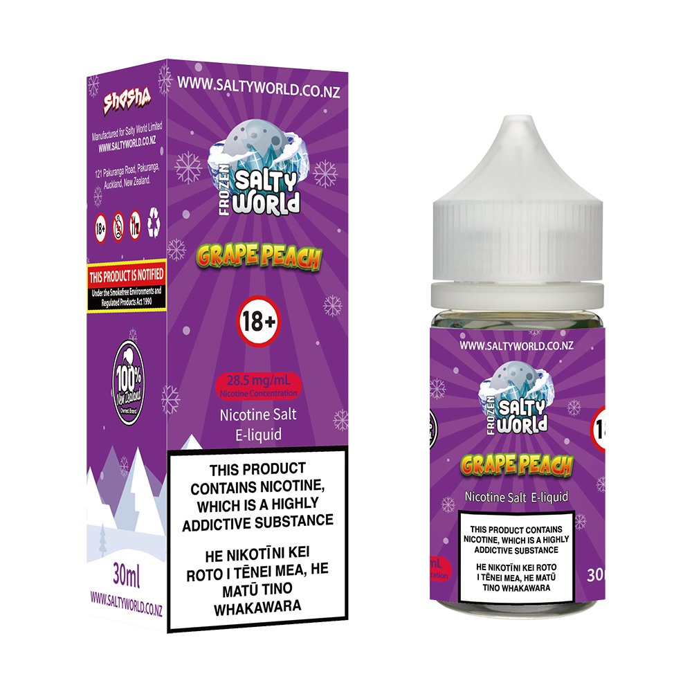 Grape Peach Nicotine Salt E - liquid | Shosha Vape NZ