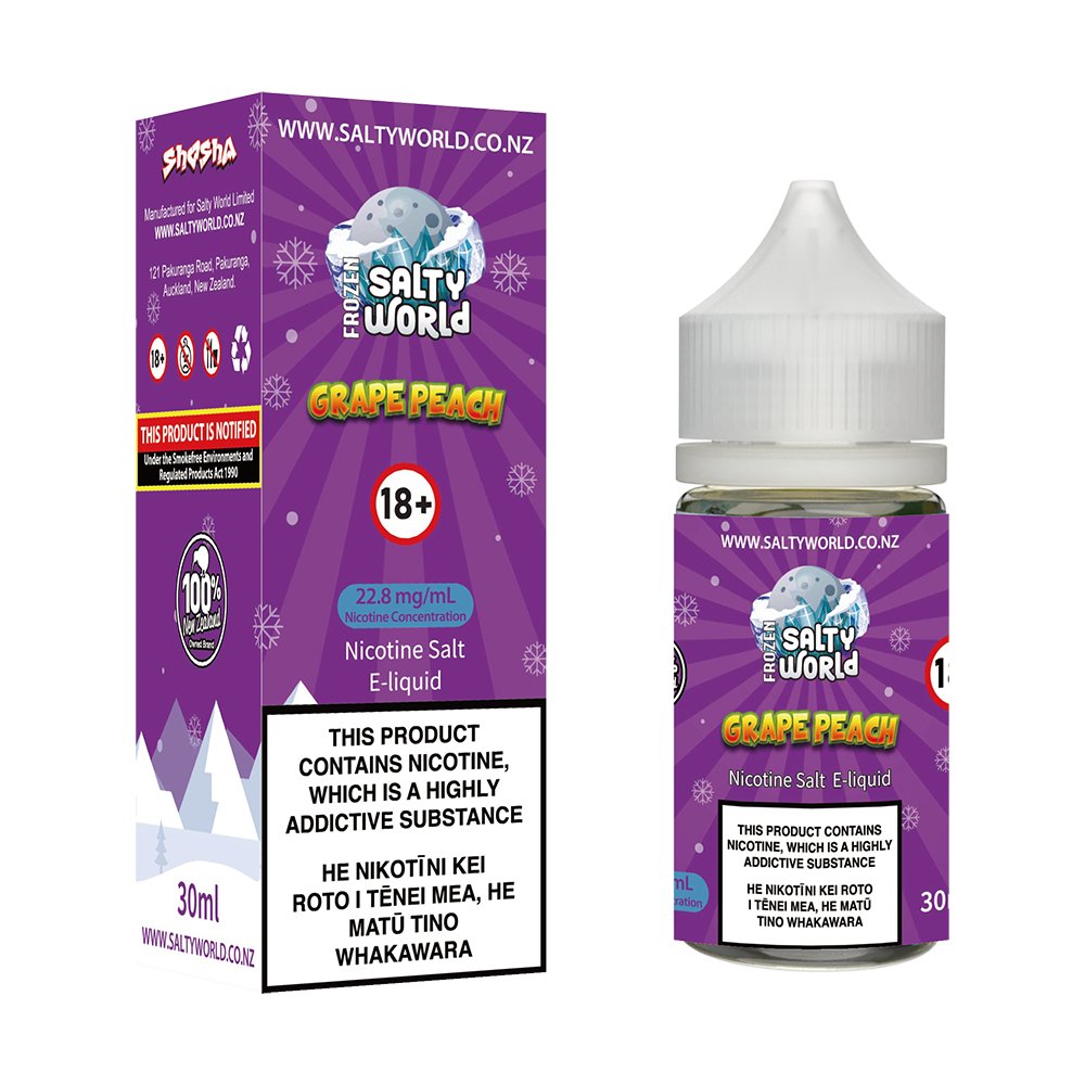 Grape Peach Nicotine Salt E - liquid | Shosha Vape NZ