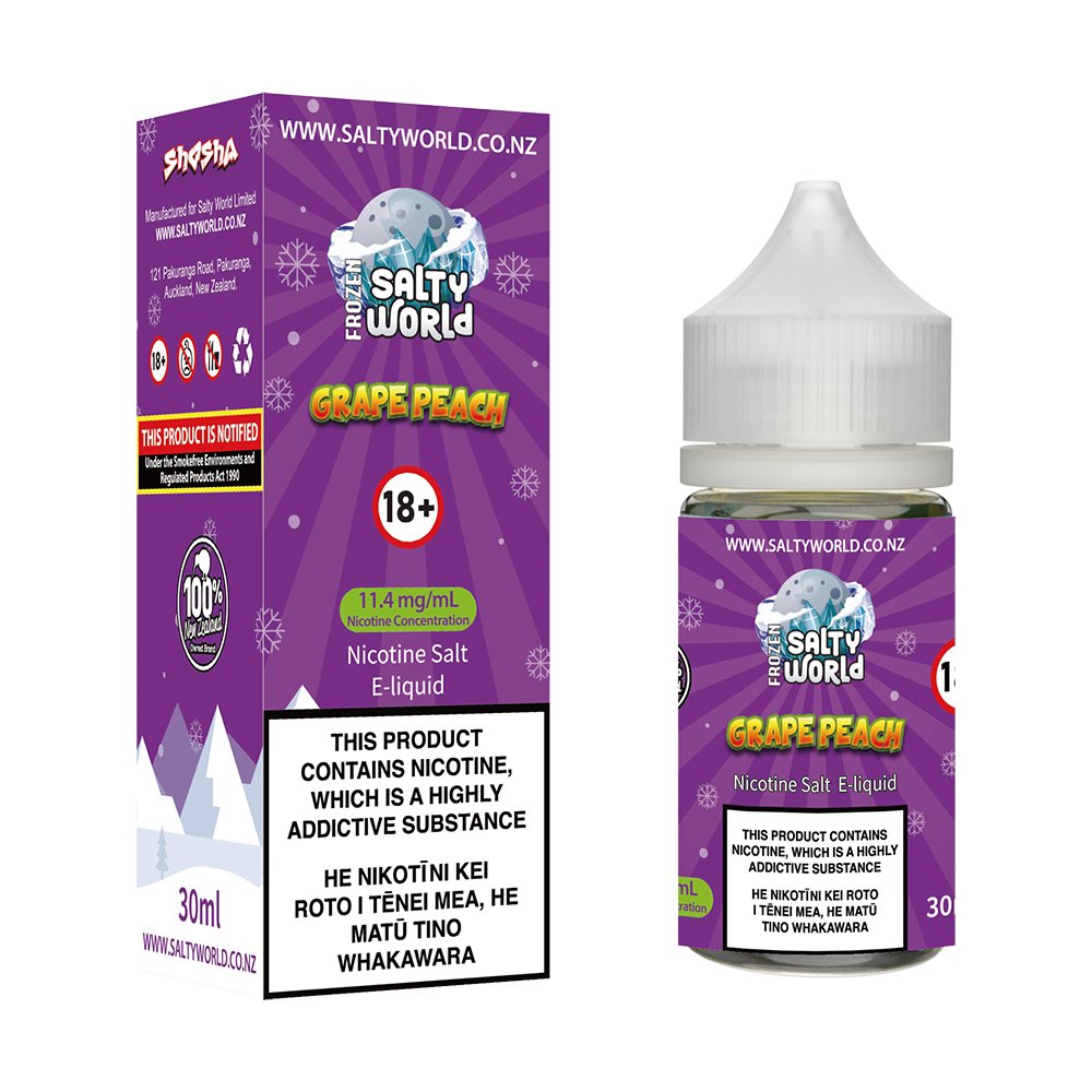 Grape Peach Nicotine Salt E - liquid | Shosha Vape NZ