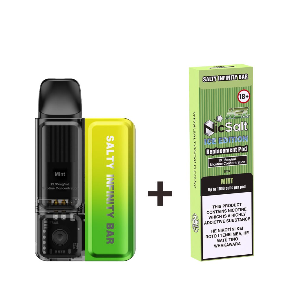 [Ice Edition] Mint Disposable Vape + 2 x Replacement Pods COMBO | Shosha Vape NZ