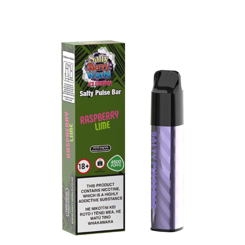 [Ice Edition] Salty Pulse Bar Raspberry Lime Disposable Vape | Shosha Vape NZ