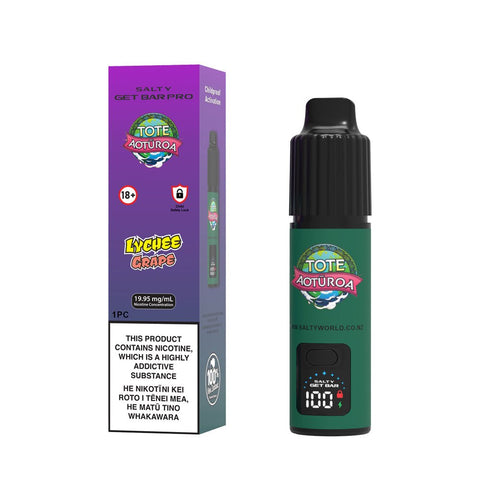 Lychee Grape - Salty GET Bar PRO Disposable Vape | Shosha Vape NZ