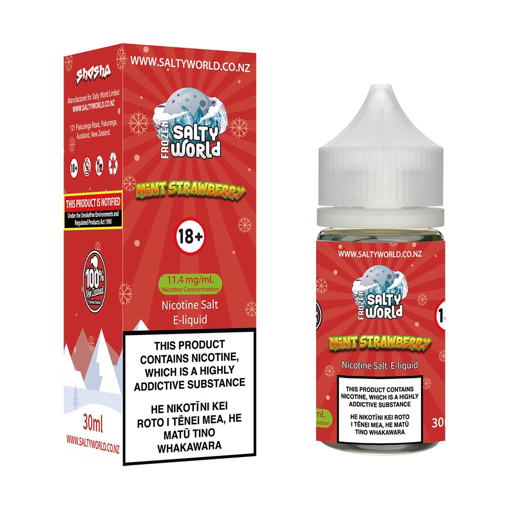 Mint Strawberry Nicotine Salt E - liquid | Shosha Vape NZ