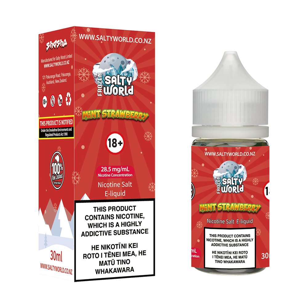 Mint Strawberry Nicotine Salt E - liquid | Shosha Vape NZ