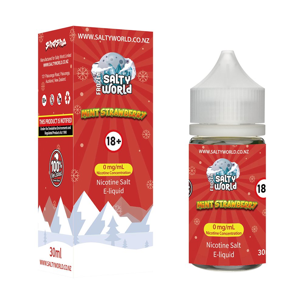 Mint Strawberry Nicotine Salt E - liquid | Shosha Vape NZ