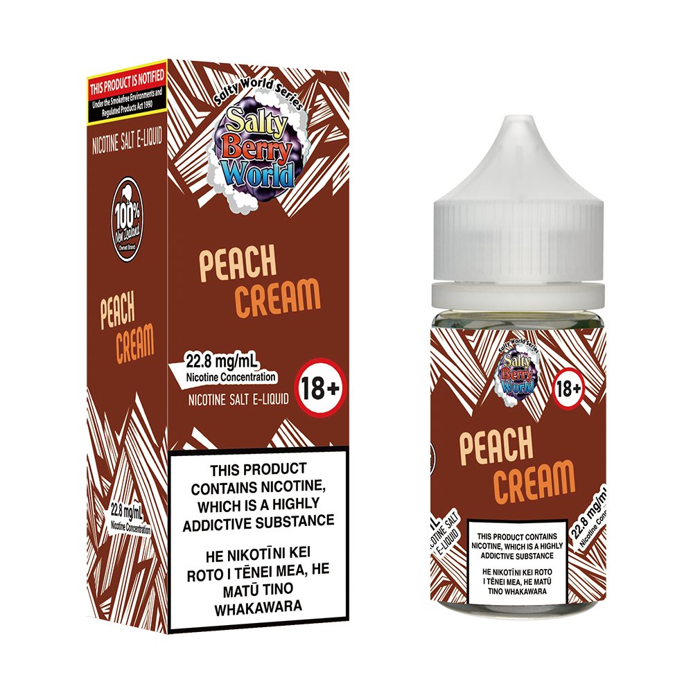 Peach Cream Nicotine Salt E - liquid | Shosha Vape NZ