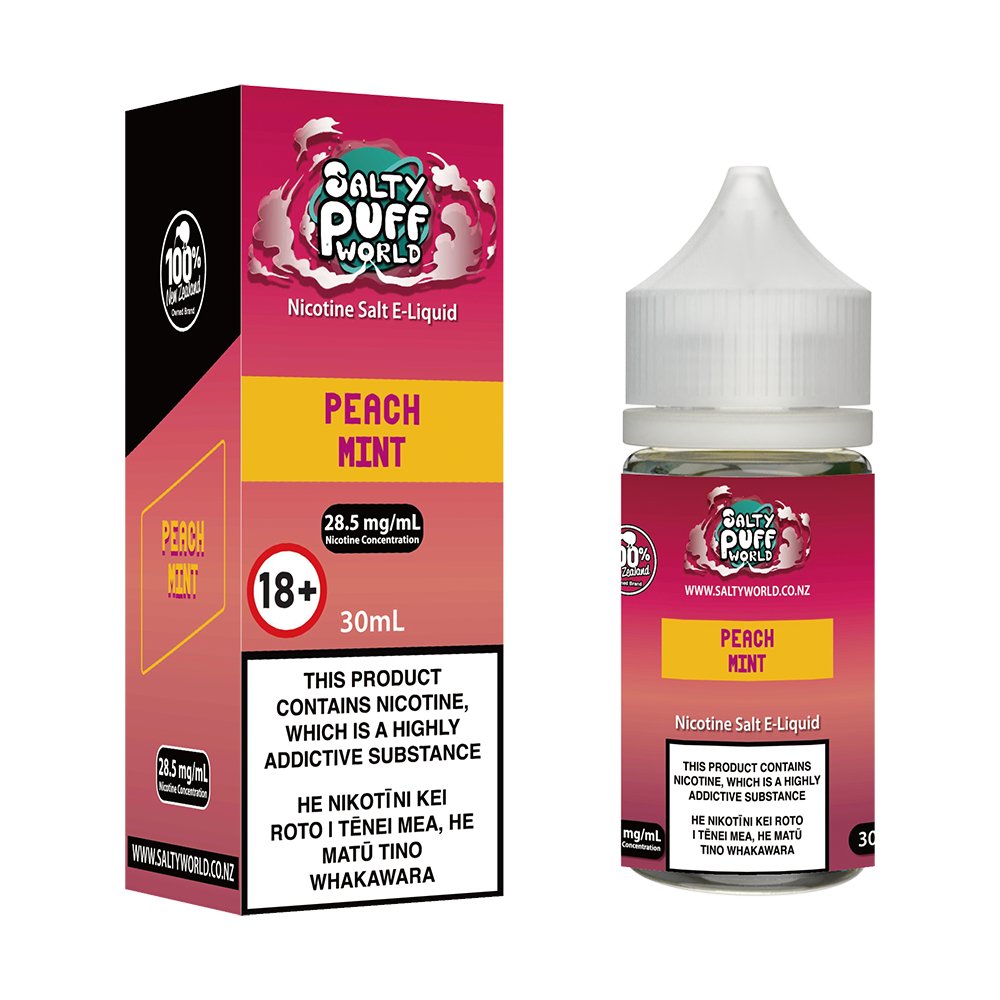 Peach Mint Nicotine Salt E - Liquid | Shosha Vape NZ