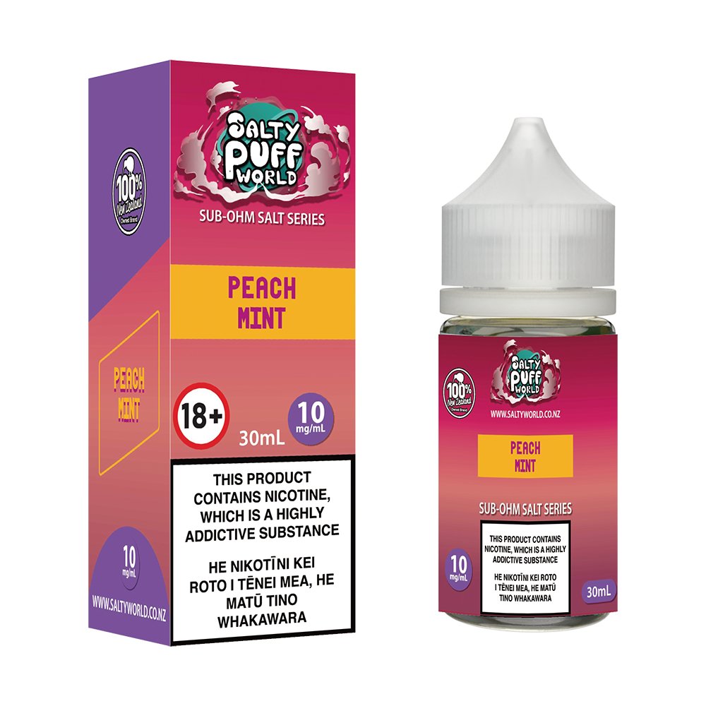 Peach Mint Sub - Ohm Nicotine Salt E - liquid | Shosha Vape NZ