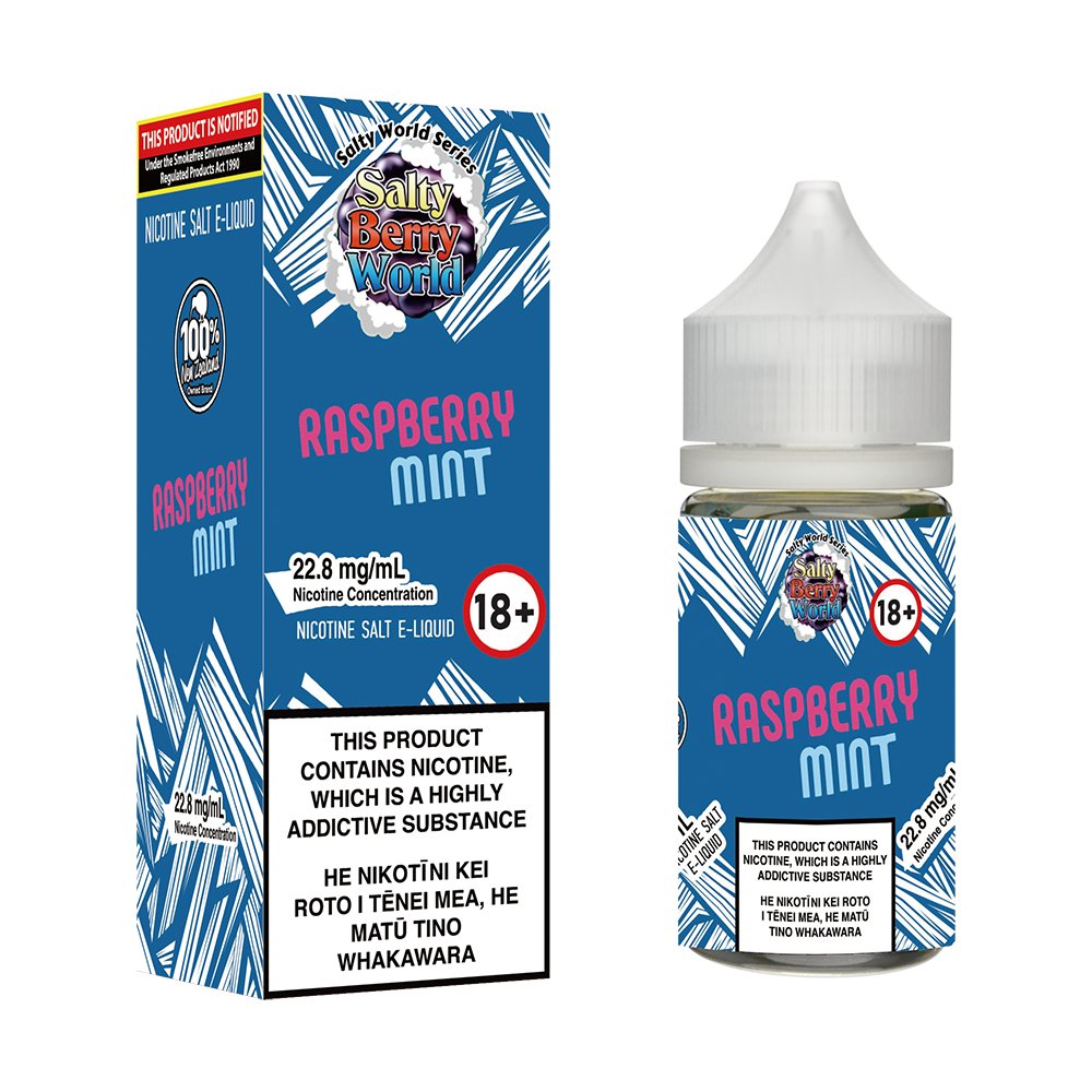 Raspberry Mint Nicotine Salt E - liquid | Shosha Vape NZ