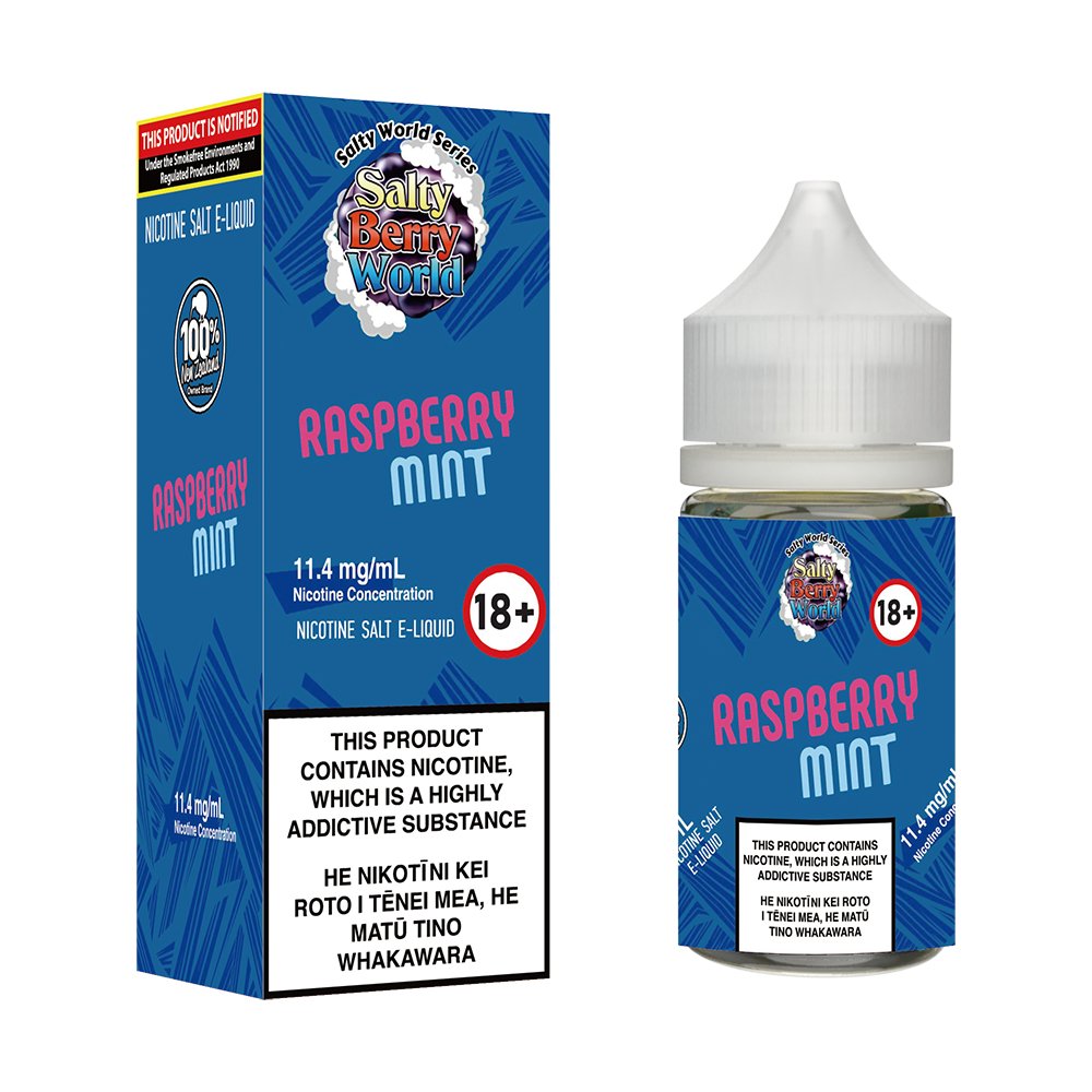 Raspberry Mint Nicotine Salt E - liquid | Shosha Vape NZ