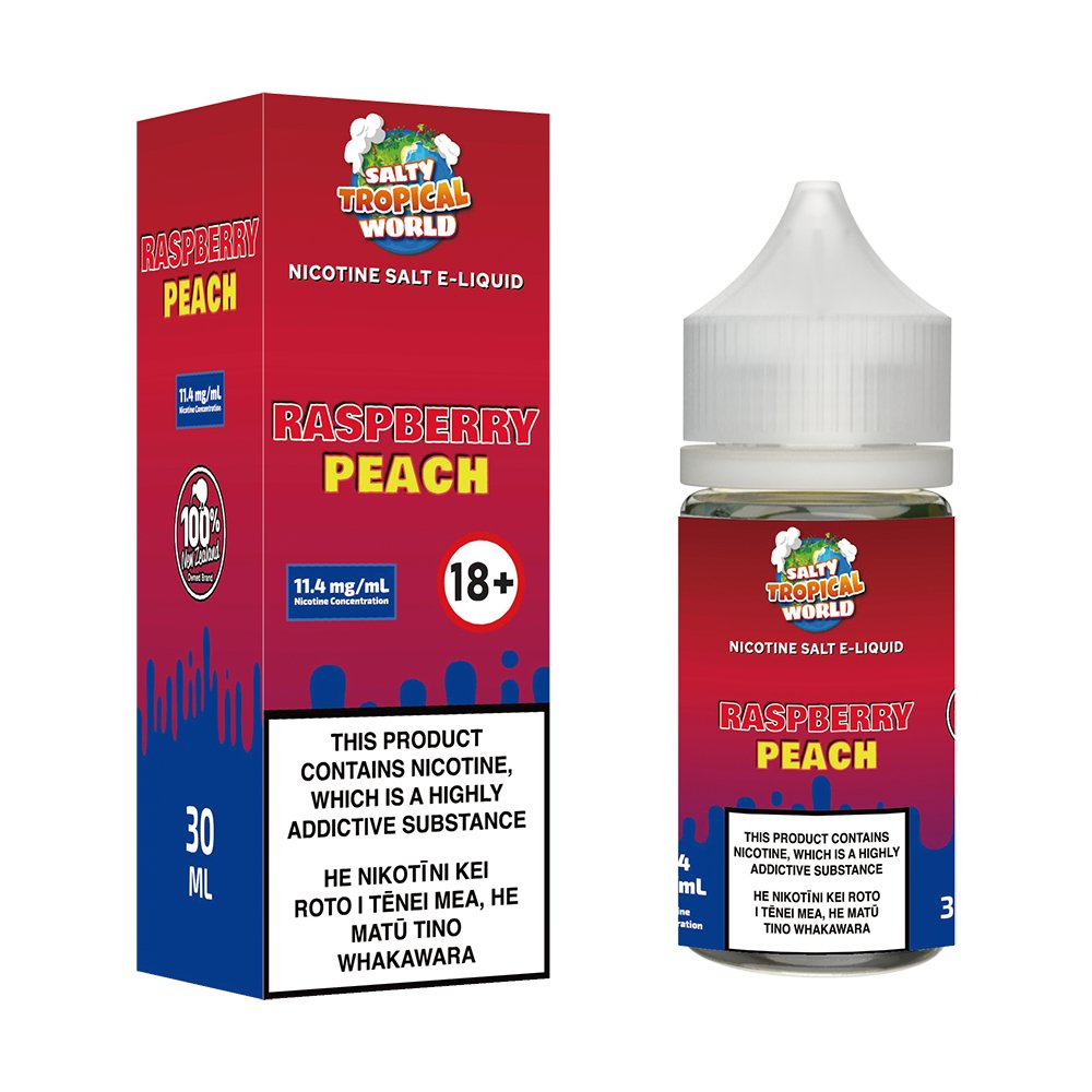 Raspberry Peach Nicotine Salt E - Liquid | Shosha Vape NZ