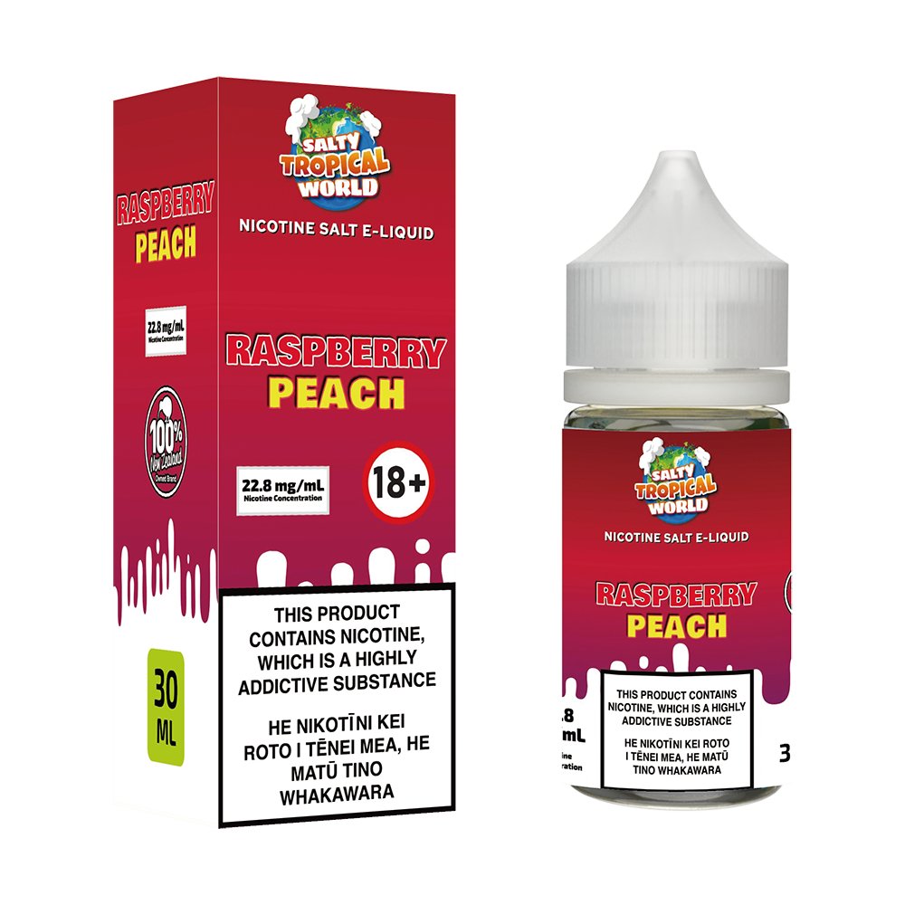 Raspberry Peach Nicotine Salt E - Liquid | Shosha Vape NZ