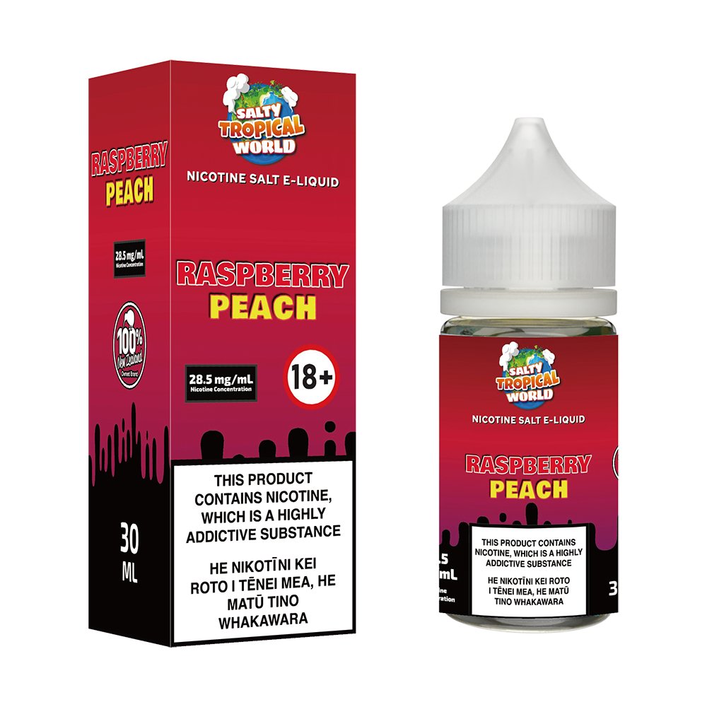 Raspberry Peach Nicotine Salt E - Liquid | Shosha Vape NZ