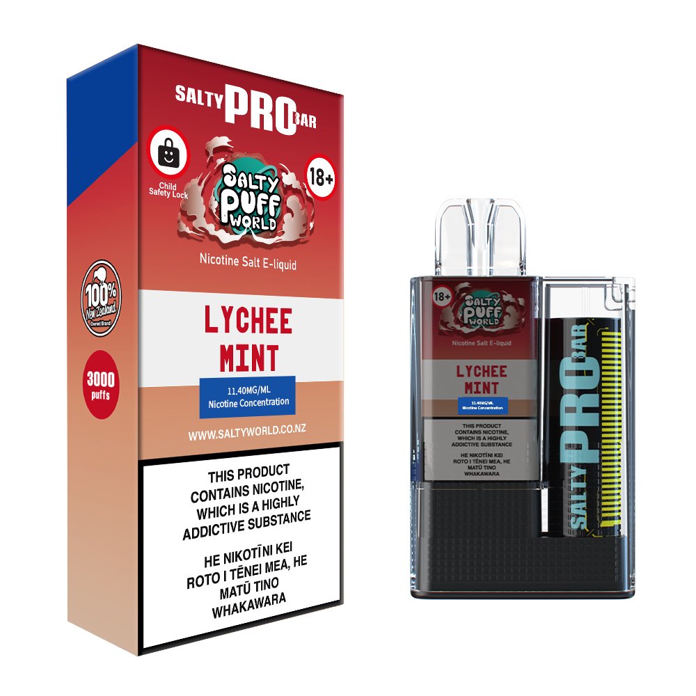 Salty Pro Bar Lychee Mint Disposable Vape | Shosha Vape NZ