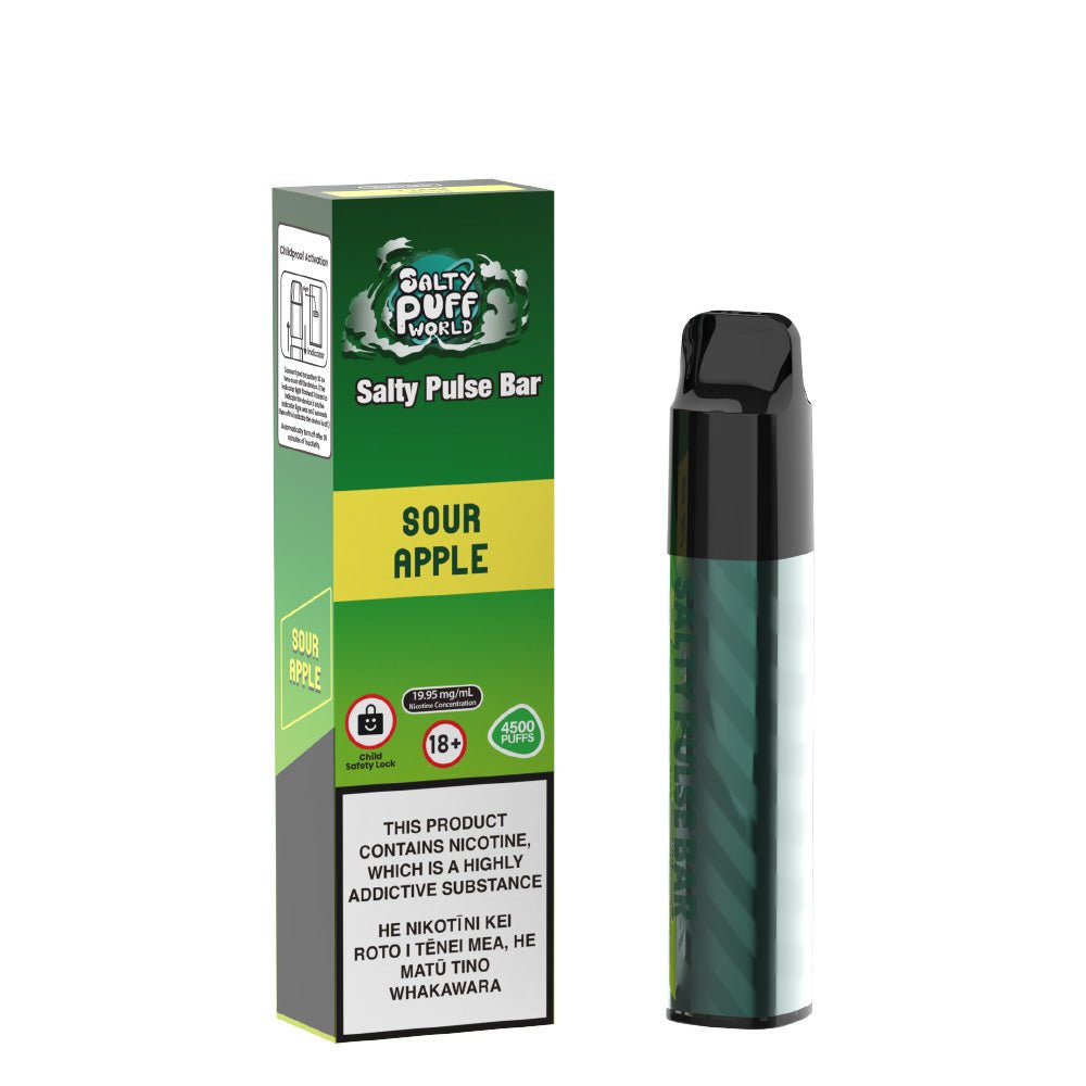 Salty Pulse Bar Sour Apple Disposable Vape | Shosha Vape NZ