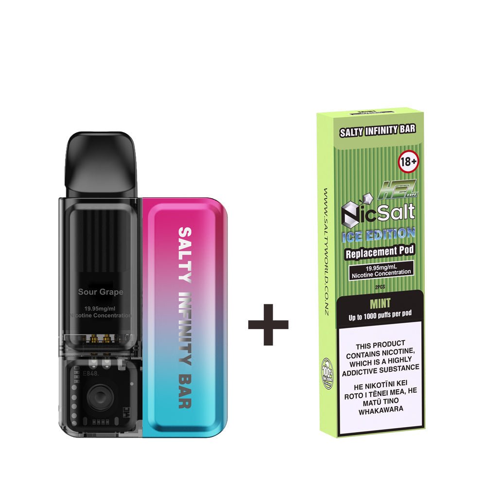 Sour Grape Disposable Vape + 2 x Replacement Pods COMBO | Shosha Vape NZ