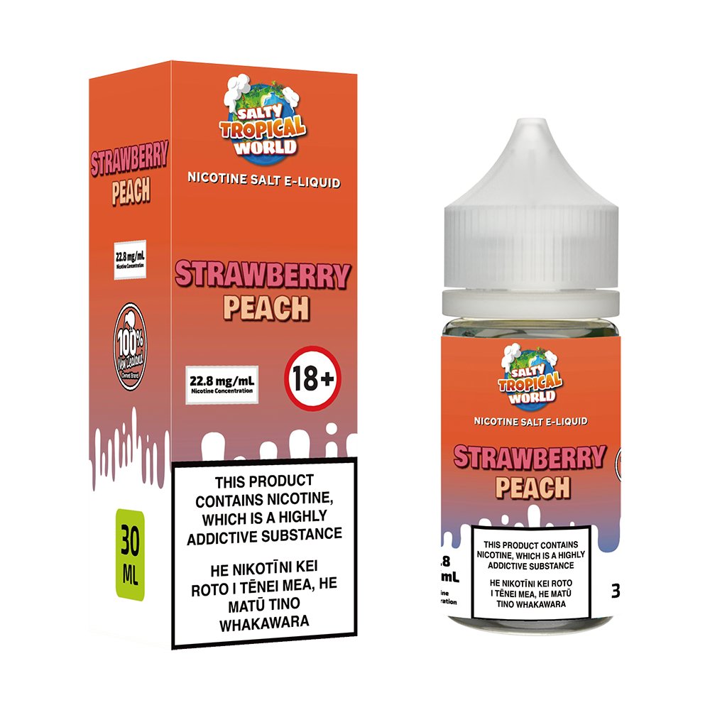 Strawberry Peach Nicotine Salt E - liquid | Shosha Vape NZ