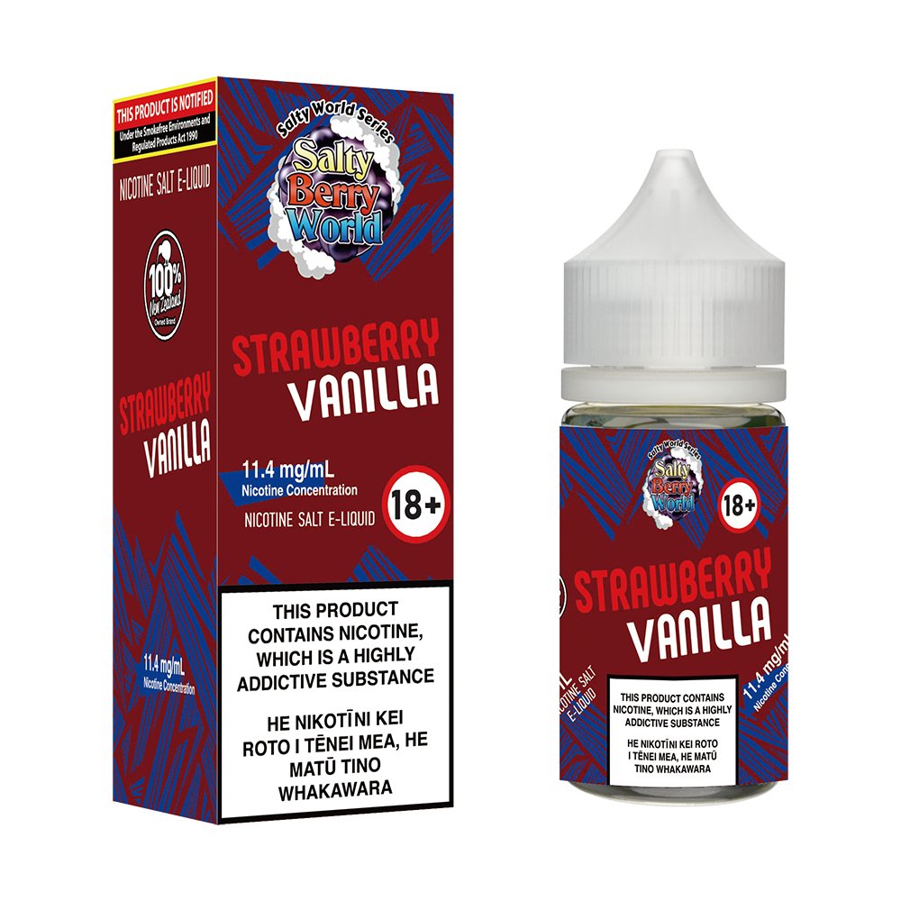 Strawberry Vanilla Nicotine Salt E - liquid | Shosha Vape NZ