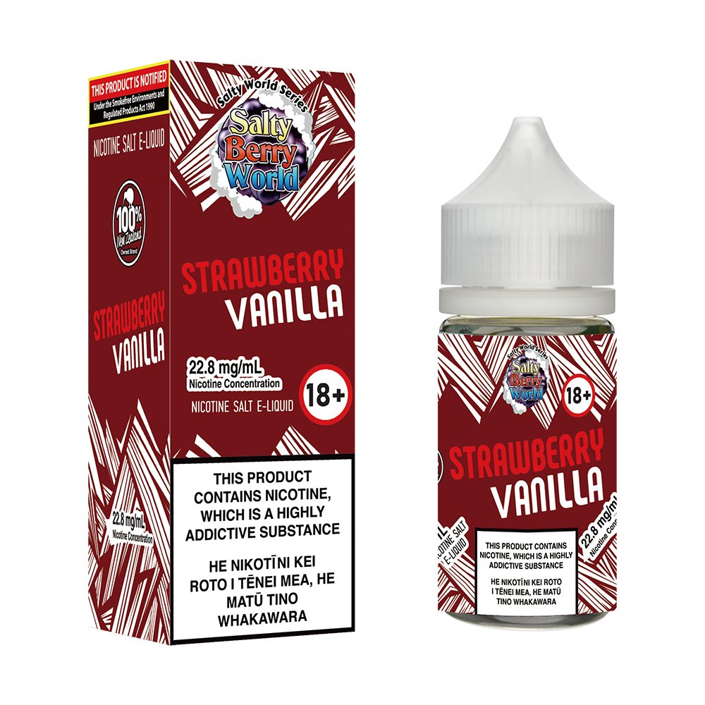 Strawberry Vanilla Nicotine Salt E - liquid | Shosha Vape NZ