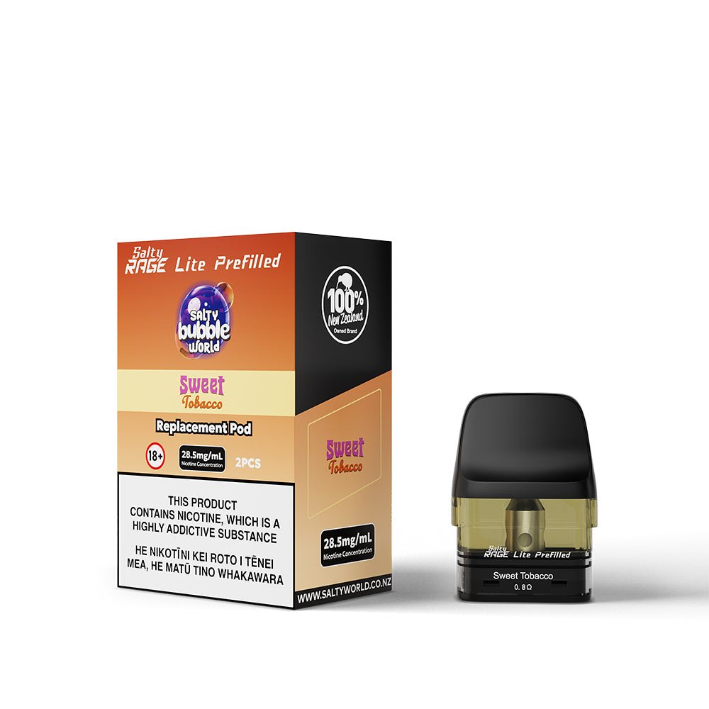 Sweet Tobacco - Salty Rage Lite Prefilled Pod 2x | Shosha Vape NZ