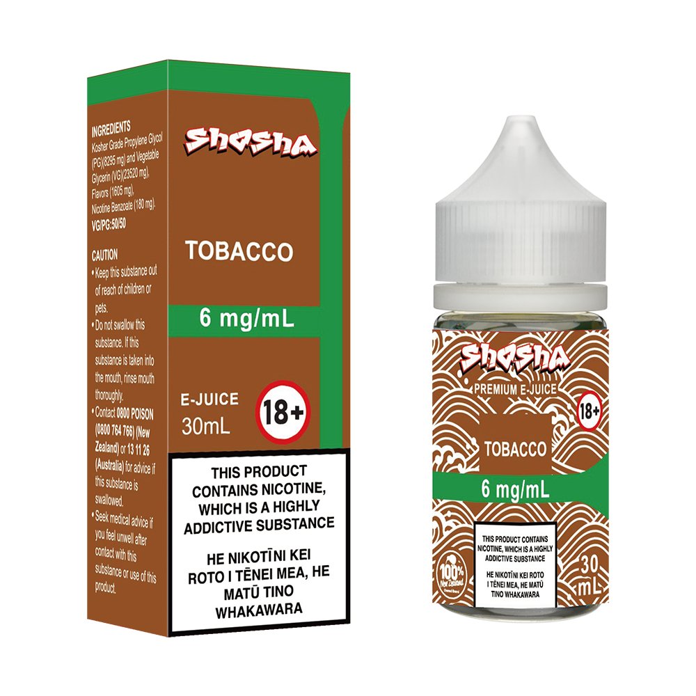 Tobacco E - Liquid | Shosha Vape NZ