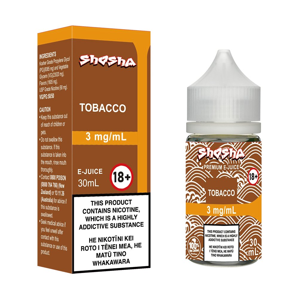 Tobacco E - Liquid | Shosha Vape NZ