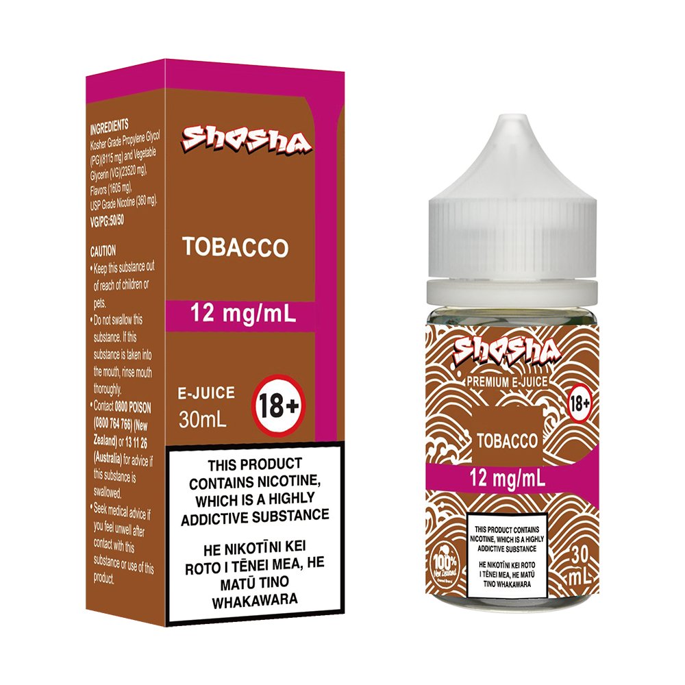 Tobacco E - Liquid | Shosha Vape NZ