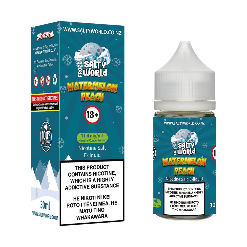 Watermelon Peach Nicotine Salt E - liquid | Shosha Vape NZ